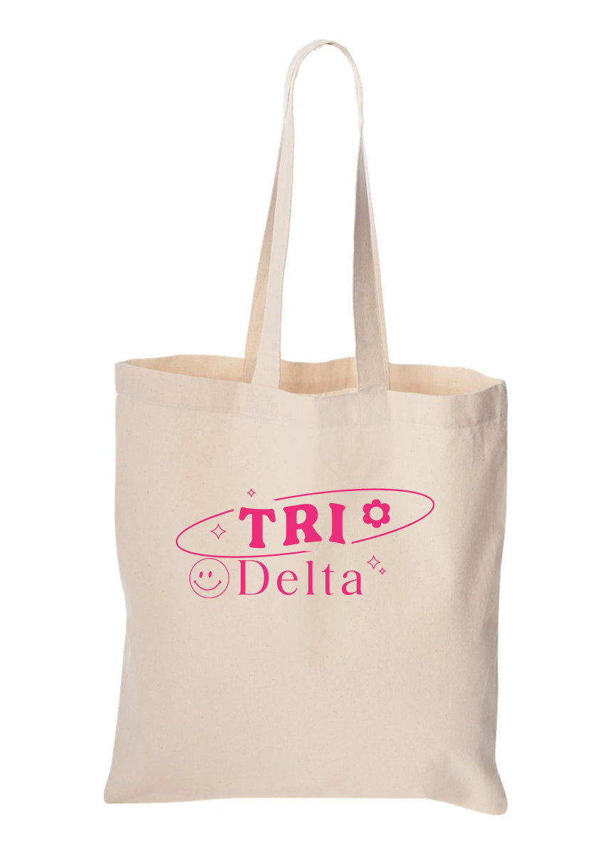 Tri Delta Pink Y2K Tote Bag
