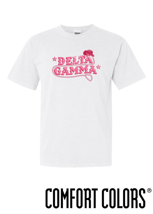 Delta Gamma Comfort Colors Cowgirl Tee