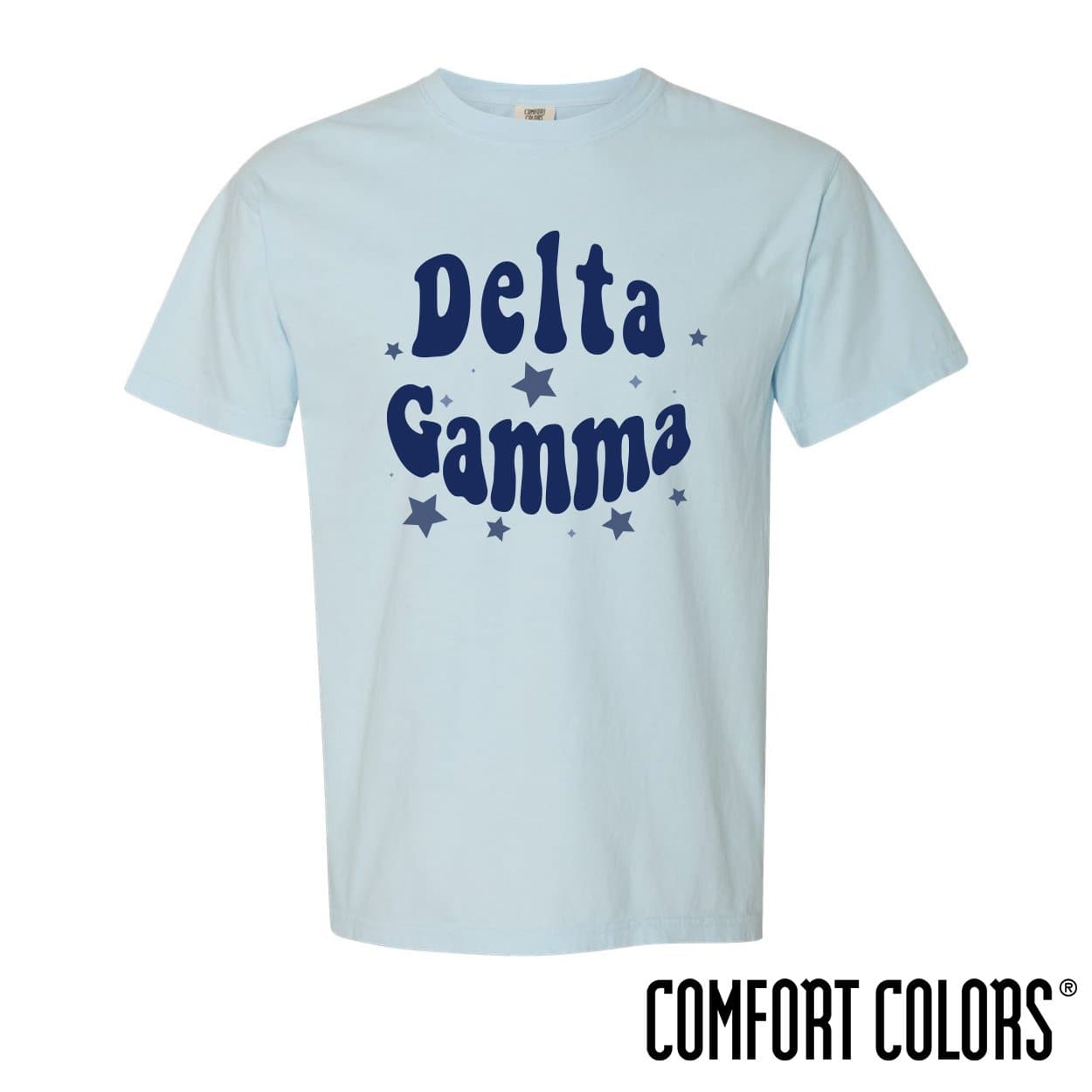 Delta Gamma Comfort Colors Baby Blue Star Tee | Delta Gamma | Shirts > Short sleeve t-shirts