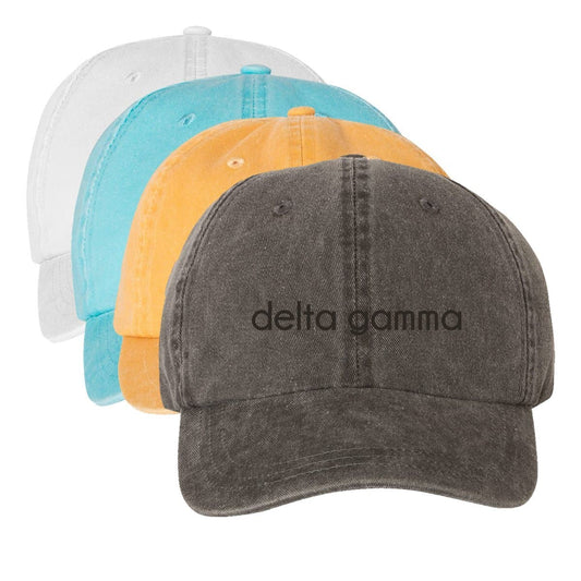 Delta Gamma Tone On Tone Hat | Delta Gamma | Headwear > Billed hats