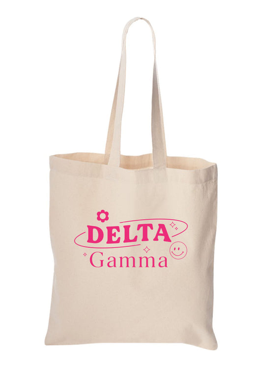 Delta Gamma Pink Y2K Tote Bag