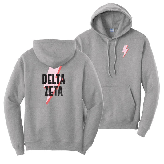 New! Delta Zeta Lightning Bolt Hoodie | Delta Zeta | Sweatshirts > Hooded sweatshirts