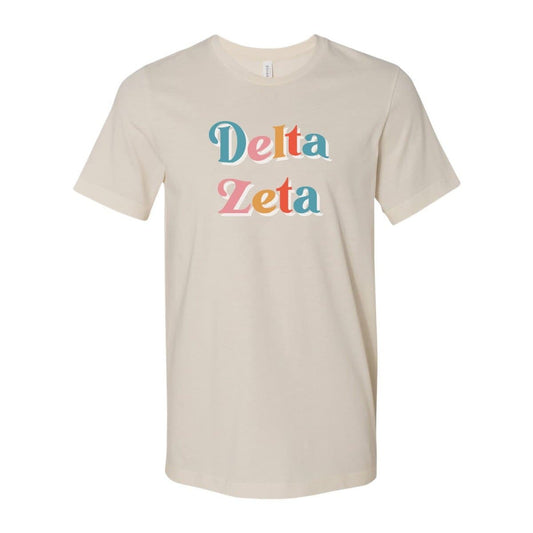Delta Zeta Retro Pop Tee | Delta Zeta | Shirts > Short sleeve t-shirts