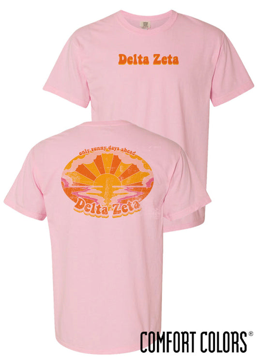 Delta Zeta Pink Good Vibes Short Sleeve Tee