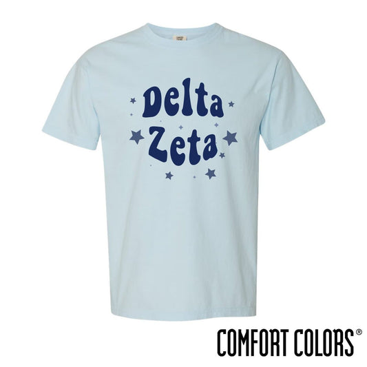 Delta Zeta Comfort Colors Baby Blue Star Tee | Delta Zeta | Shirts > Short sleeve t-shirts