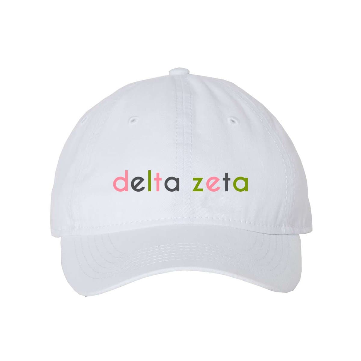 Delta Zeta Keep It Colorful Ball Cap | Delta Zeta | Headwear > Billed hats