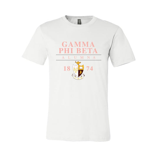 Gamma Phi Beta Alumna Crest Short Sleeve Tee | Gamma Phi Beta | Shirts > Short sleeve t-shirts