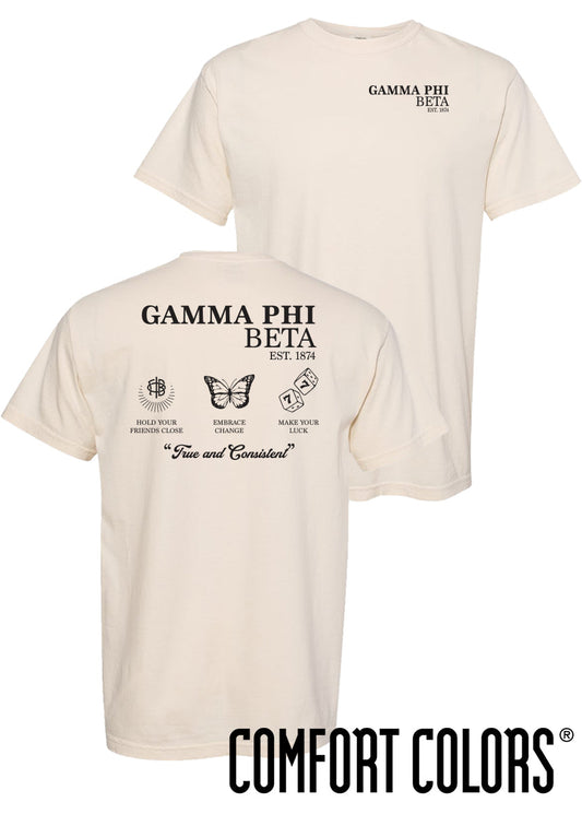 Gamma Phi Beta Comfort Colors Mantra Short Sleeve Tee