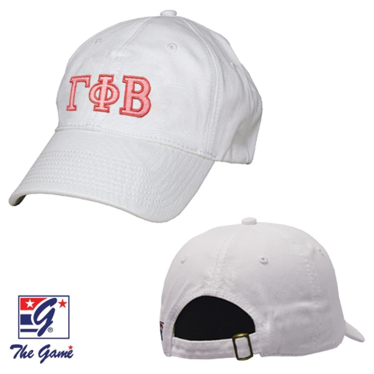 Gamma Phi Beta White Baseball Hat | Gamma Phi Beta | Headwear > Billed hats