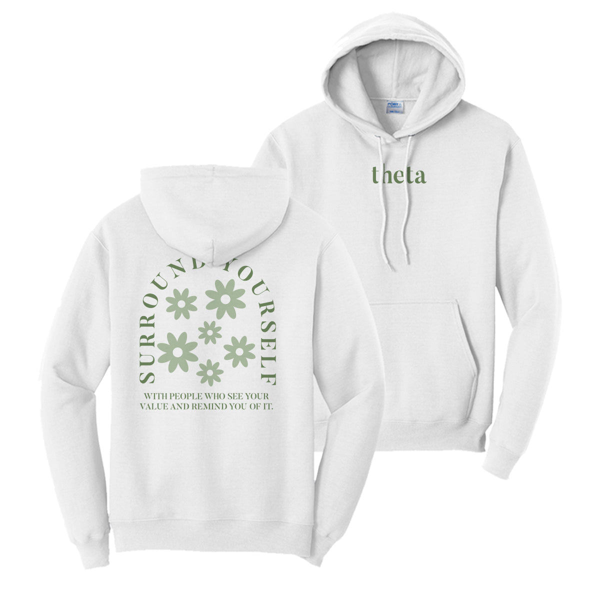 Theta See Your Value White Hoodie