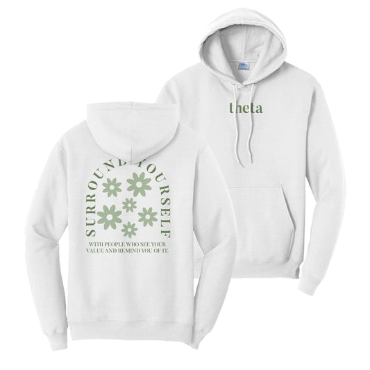 Theta See Your Value White Hoodie