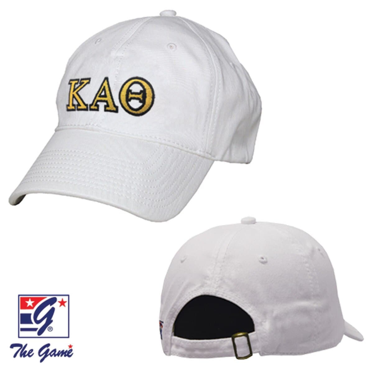 Theta White Baseball Hat | Kappa Alpha Theta | Headwear > Billed hats