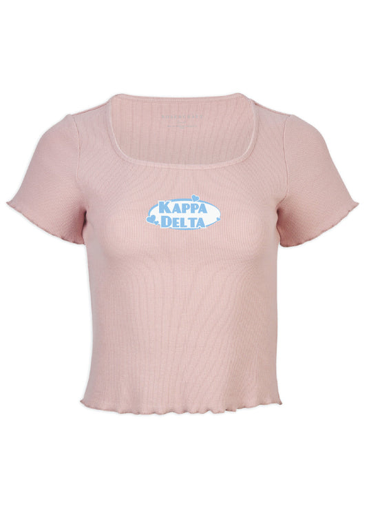 Kappa Delta Blush Y2K Baby Tee