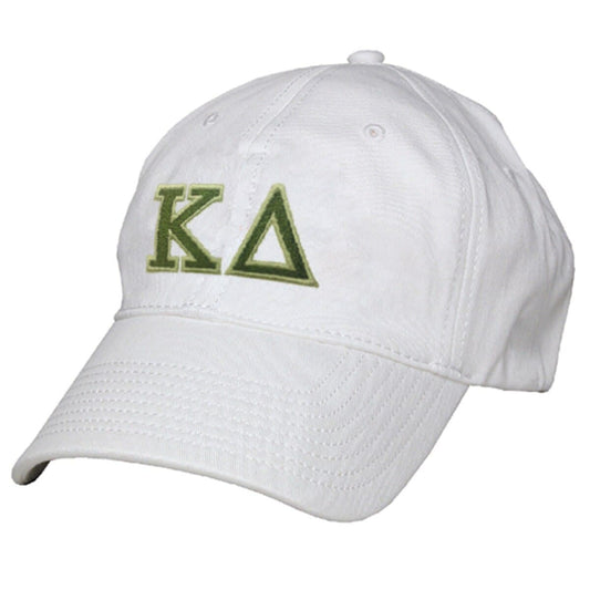 Kappa Delta White Baseball Hat | Kappa Delta | Headwear > Billed hats