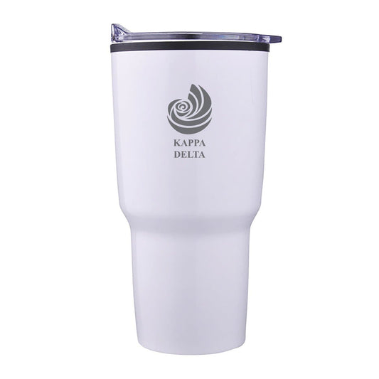 Kappa Delta 30oz White Tumbler | Kappa Delta | Drinkware > Travel mugs