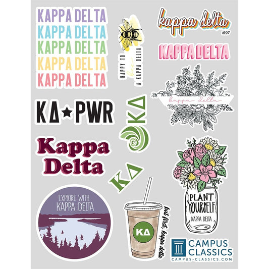 Kappa Delta Sticker Sheet | Kappa Delta | Promotional > Stickers