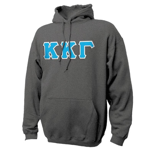 Kappa Dark Heather Hoodie with Sewn On Letters | Kappa Kappa Gamma | Sweatshirts > Hooded sweatshirts