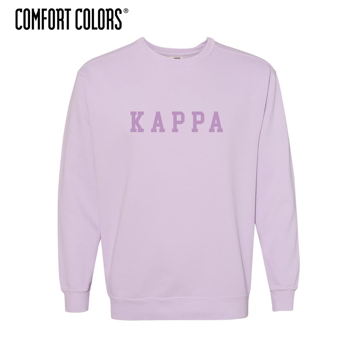 Kappa Purple Comfort Colors Crewneck | Kappa Kappa Gamma | Sweatshirts > Crewneck sweatshirts