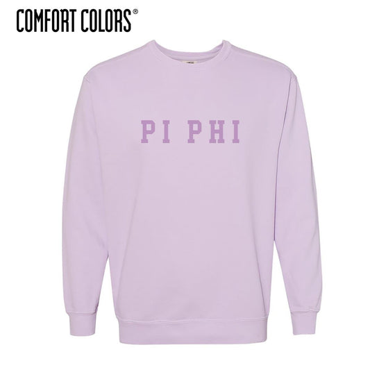Pi Phi Purple Comfort Colors Crewneck | Pi Beta Phi | Sweatshirts > Crewneck sweatshirts