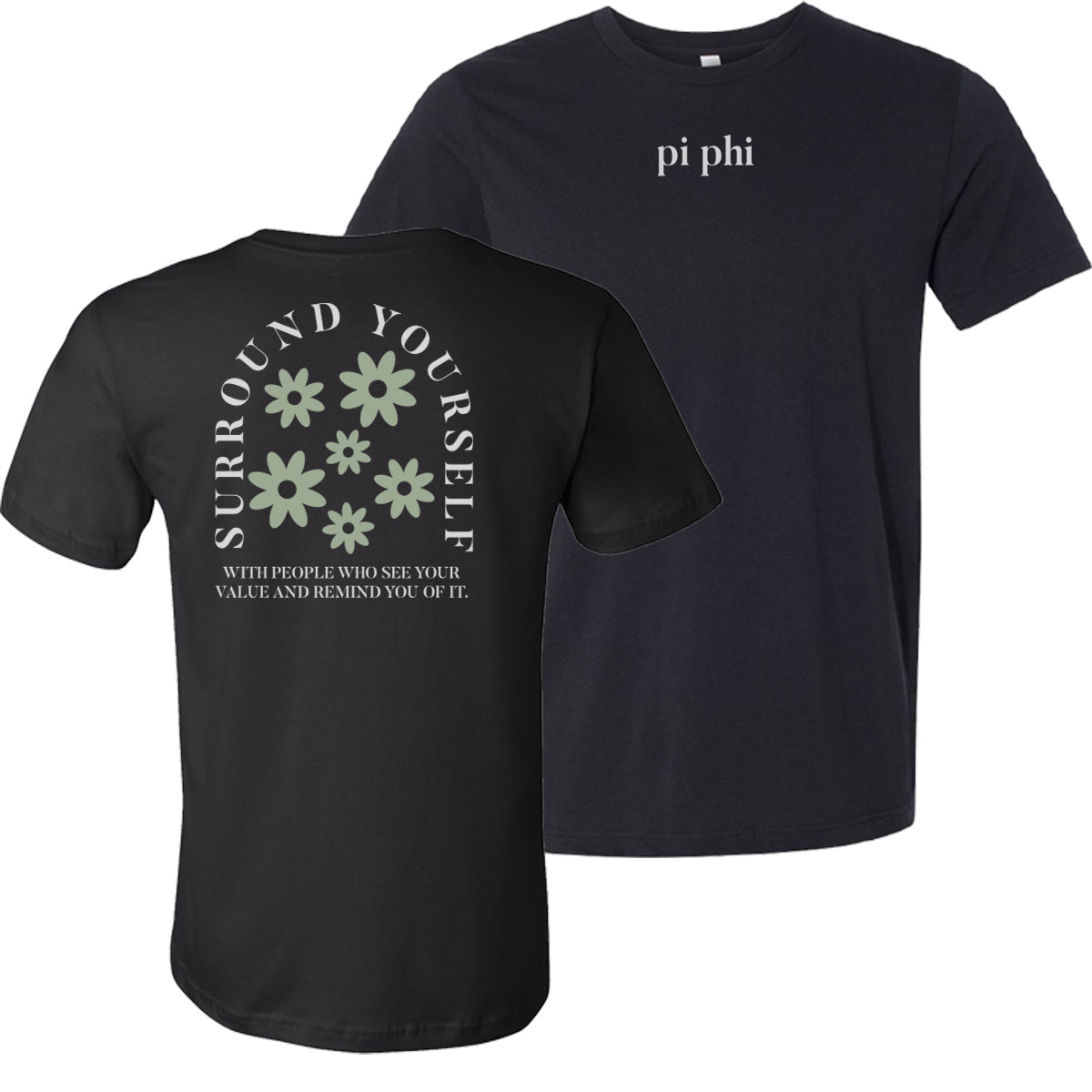 Pi Phi See Your Value Black Tee