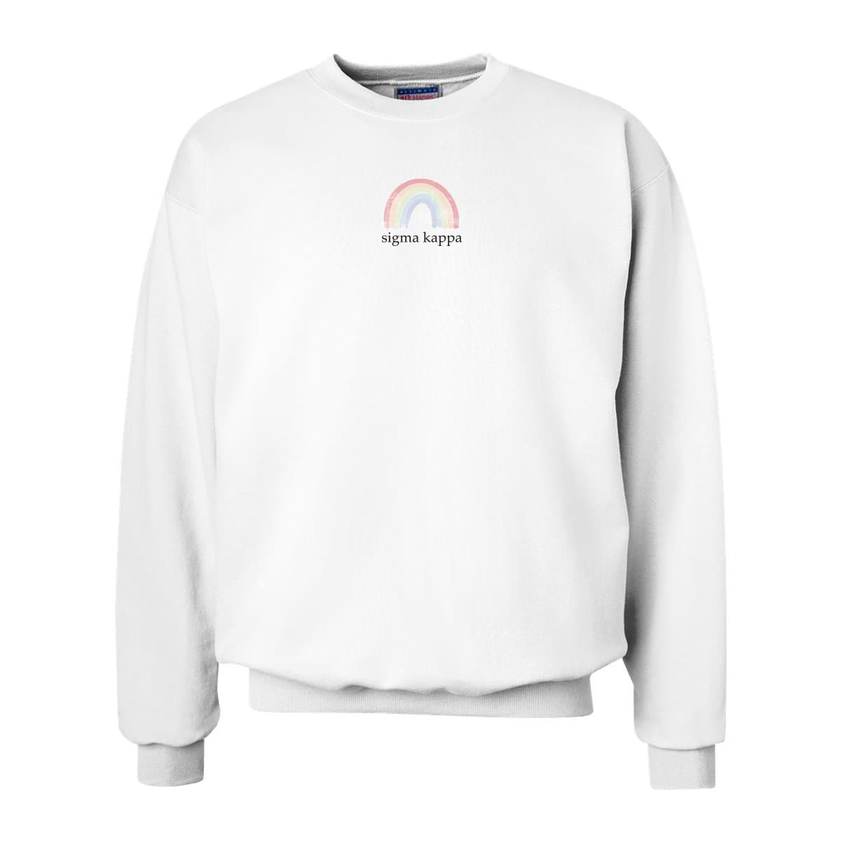 Sigma Kappa Pastel Rainbow Crewneck | Sigma Kappa | Sweatshirts > Crewneck sweatshirts