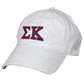 Sigma Kappa White Baseball Hat | Sigma Kappa | Headwear > Billed hats