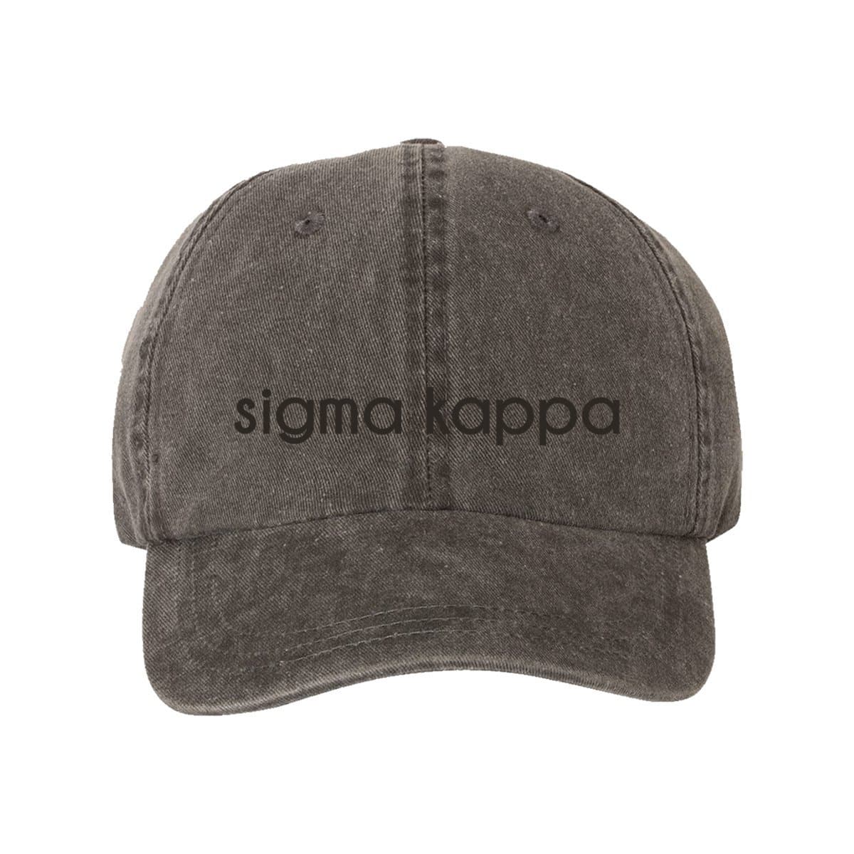 Sigma Kappa Tone On Tone Hat | Sigma Kappa | Headwear > Billed hats