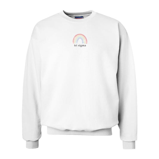 Tri Sigma Pastel Rainbow Crewneck | Sigma Sigma Sigma | Sweatshirts > Crewneck sweatshirts