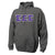 Tri Sigma Dark Heather Hoodie with Sewn On Letters
