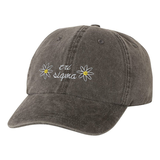 Tri Sigma Daisy Baseball Hat | Sigma Sigma Sigma | Headwear > Billed hats