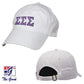 Tri Sigma White Baseball Hat | Sigma Sigma Sigma | Headwear > Billed hats