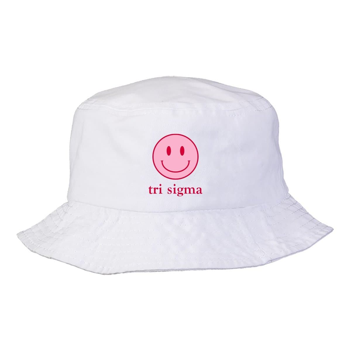Tri Sigma Smiley Bucket Hat | Sigma Sigma Sigma | Headwear > Bucket hats