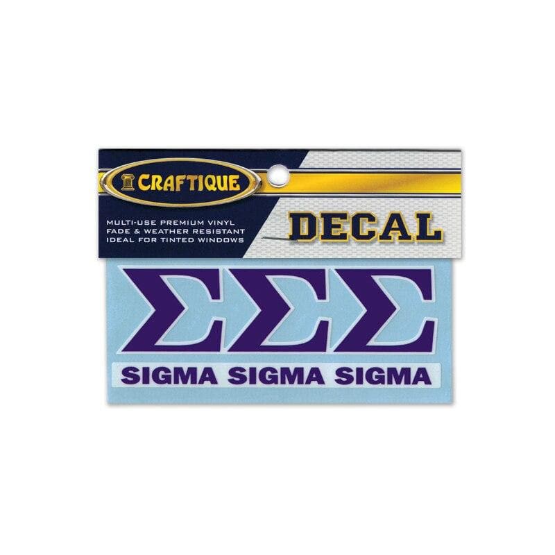 Tri Sigma Greek Letter Decal | Sigma Sigma Sigma | Promotional > Stickers