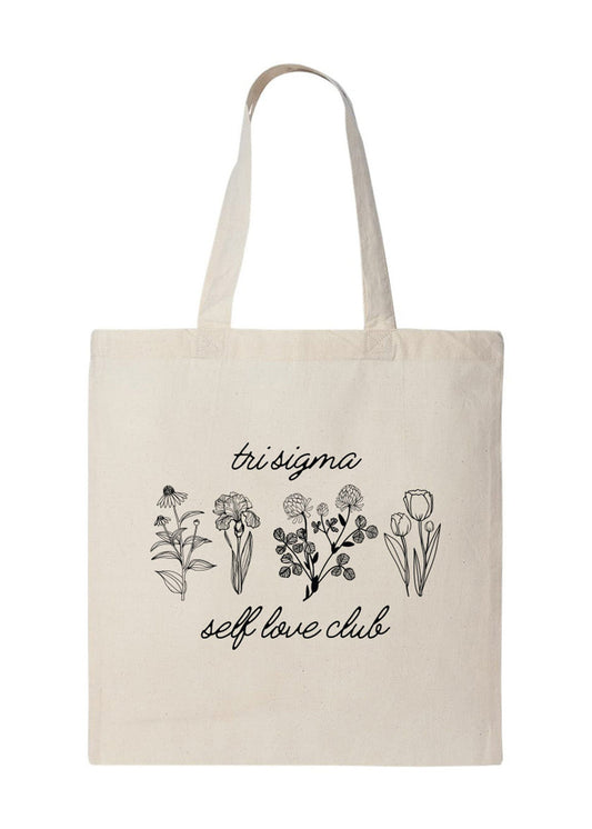 Tri Sigma Self Love Club Tote Bag