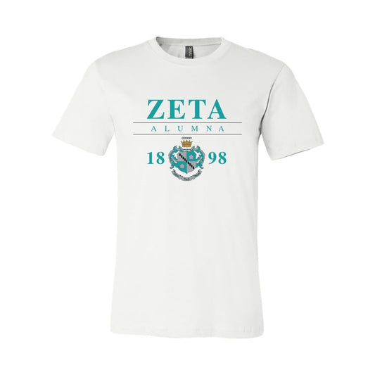 Zeta Alumna Crest Short Sleeve Tee | Zeta Tau Alpha | Shirts > Short sleeve t-shirts