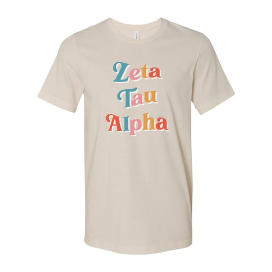 Zeta Retro Pop Tee | Zeta Tau Alpha | Shirts > Short sleeve t-shirts