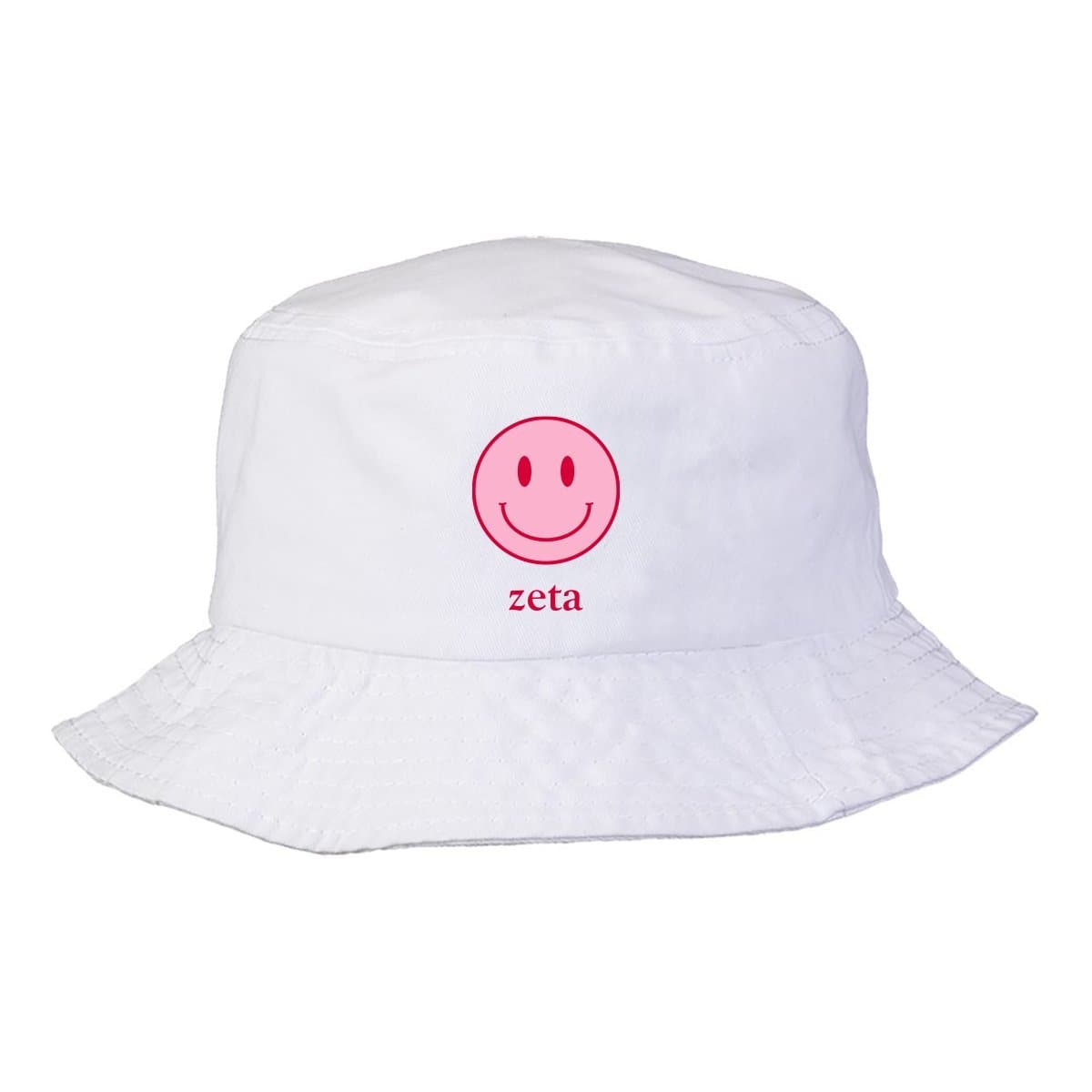 Zeta Smiley Bucket Hat | Zeta Tau Alpha | Headwear > Bucket hats